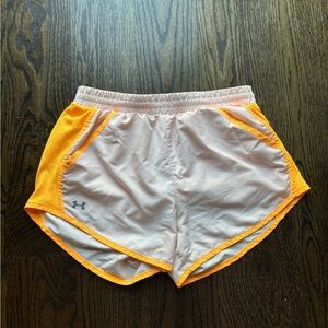 Light pink and orange shorts. Under armor size small.